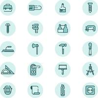 House repairing icon set, illustration, vector on a white background.