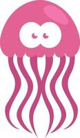 Pink jellyfish, illustration, on a white background. vector