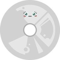 Cute disk, illustration, vector on white background.