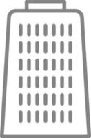 Grey grater, illustration, on a white background. vector