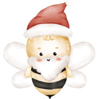 cute bee in christmas png