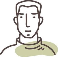 Man with bored face, illustration, vector, on a white background. vector