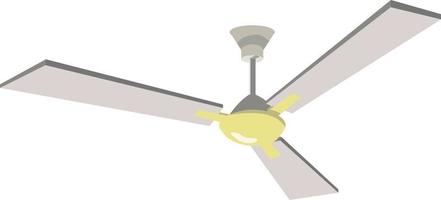 Ceiling fan, illustration, vector on white background.