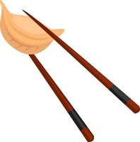 Jiarozi on sticks, illustration, vector on white background.