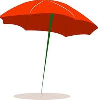 Red umbrella, illustration, vector on white background.