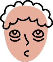 Old grandma, illustration, vector on a white background.