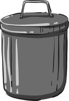 Trash can, illustration, vector on white background.