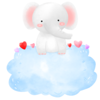 bannière d'éléphant et de nuage png