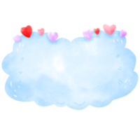 acquerello carino nube png