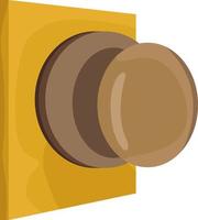 Door knob, illustration, vector on white background