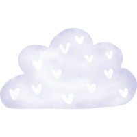 acquerello carino nube png