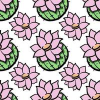 Cactus with flowers pattern , illustration, vector on white background