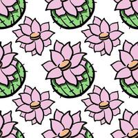 Cactus with flowers pattern , illustration, vector on white background