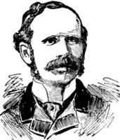 henry drummond, ilustración de la vendimia vector