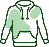 Hoodie with pockets, illustration, on a white background. vector