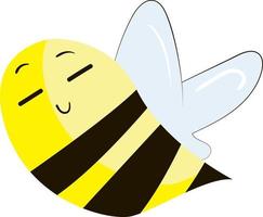 Chineese bumblebee, illustration, vector on white background.