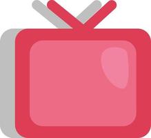 Pink TV, illustration, vector on a white background.