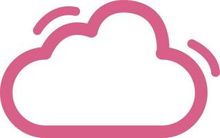 nube rosa, ilustración, sobre un fondo blanco. vector