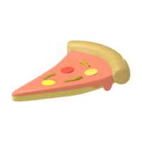 Representación 3d lindo icono de fiesta de año nuevo fiesta de pizza