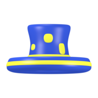 3d rendering cute new year party icon Top Hat Party png