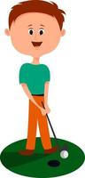 Golfer, illustration, vector on white background.