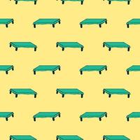 Green tables,seamless pattern on yellow background. vector