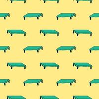 Green tables,seamless pattern on yellow background. vector