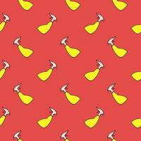 Spray bottle ,seamless pattern on red background. vector