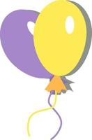 Birthday balloons, illustration, vector on a white background.