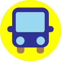 autobús azul, ilustración, vector, sobre un fondo blanco. vector