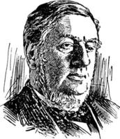 Sir William Harcourt, vintage illustration vector