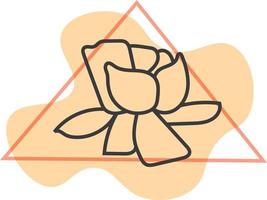 Crocus flower, icon illustration, vector on white background