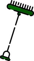 Gardening rakes, illustration, vector on a white background.