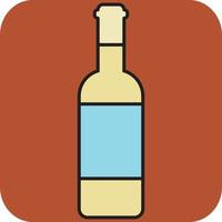 botella de vino, ilustración, vector sobre fondo blanco.