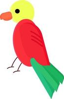 Colorful bird, illustration, vector on white background.