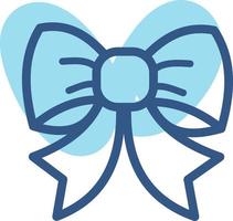 Blue bow, illustration, vector, on a white background. vector