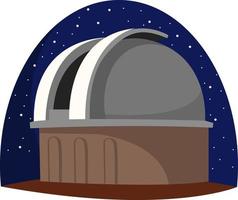 Observatory lab, illustration, vector on white background