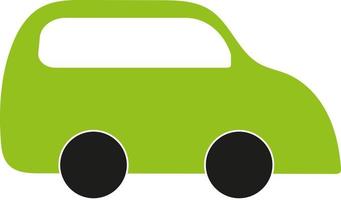 Green car, illustration, vector on a white background.