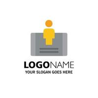 Customer Engagement Mobile Social Business Logo Template Flat Color vector