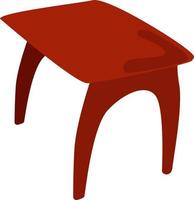 Red table, illustration, vector on white background.