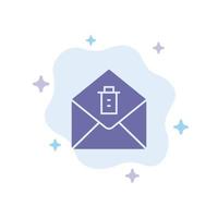 Mail Message Delete Blue Icon on Abstract Cloud Background vector
