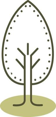 Agriculture tree, illustration, vector on a white background.