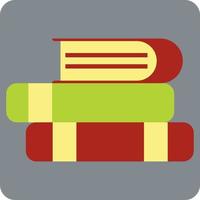 Three thick books, illustration, vector, on a white background. vector