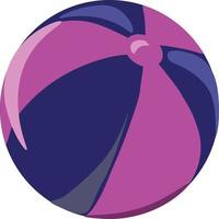 Beach ball, illustration, vector on white background.