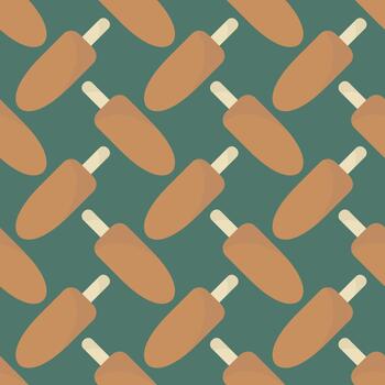 Ice cream pattern , illustration, vector on white background