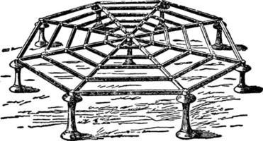 Young's Stack-Stool, vintage illustration. vector