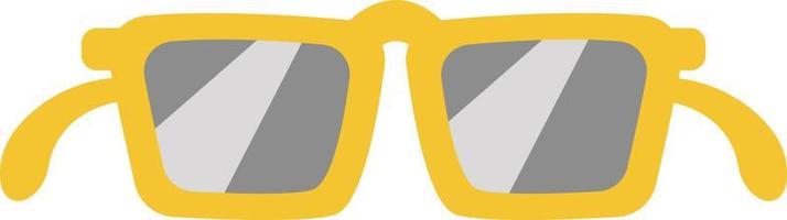 Yellow sunglasses, icon illustration, vector on white background