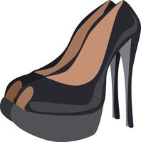 High heels, illustration, vector on white background.