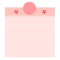 nota adesiva rosa png