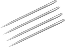 Four needles, illustration, vector on white background